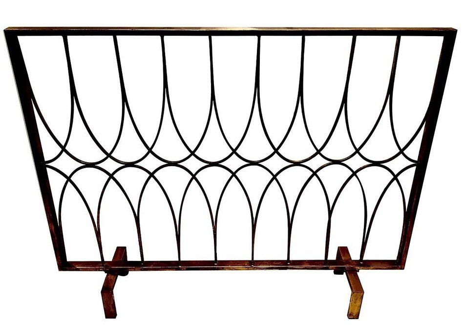 FIREPLACE SCREENS - "ESSEX" DECORATIVE FIRE SCREEN - BRONZE GOLD