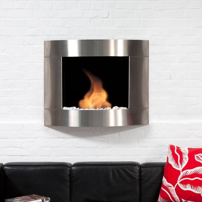 Bio Blaze BB-D2I Diamond Type 2 Wall Mount Fire Place, Stainless