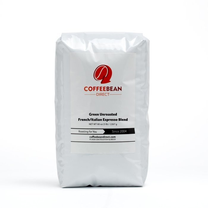 Green Unroasted French/Italian Espresso Blend, Whole Bean Coffee, 5-Pound Bag N3