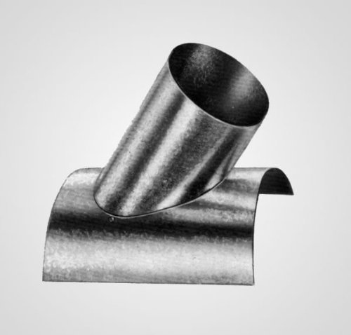 350404 4" x 45 Degree Vent Saddle- Galvanized Pipe N2