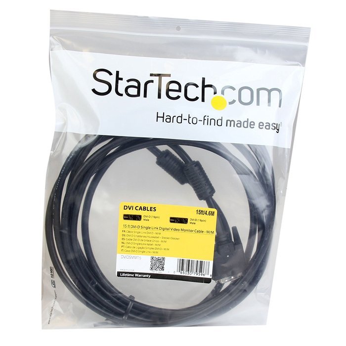StarTech.com DVIDSMM15 15-Feet DVI-D Single Link Cable - M/M