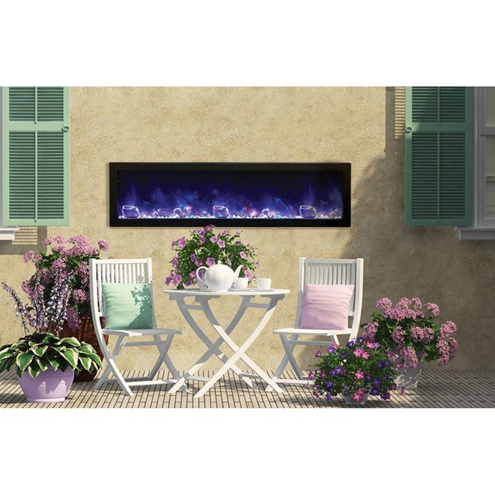 Amantii Outdoor Panorama Series Deep Electric Fireplace, 50 Inch N4