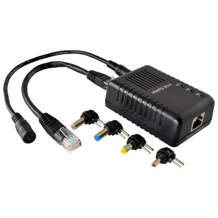 Amcrest Active PoE Splitter Adapter, IEEE 802.3af compliant, Up To 100 meters, 5V / 12V Output N2