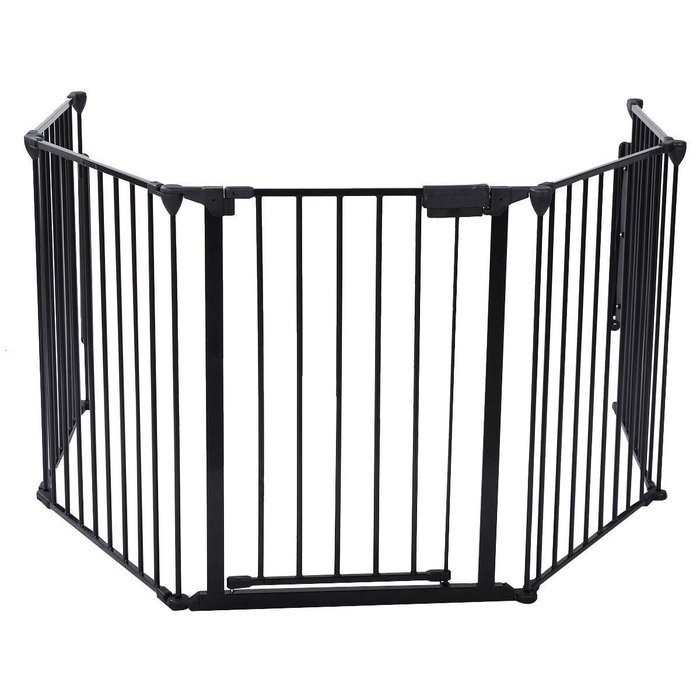 Giantex Fireplace Fence Baby Safety Fence Hearth Gate BBQ Metal Fire Gate Pet Dog Cat N5