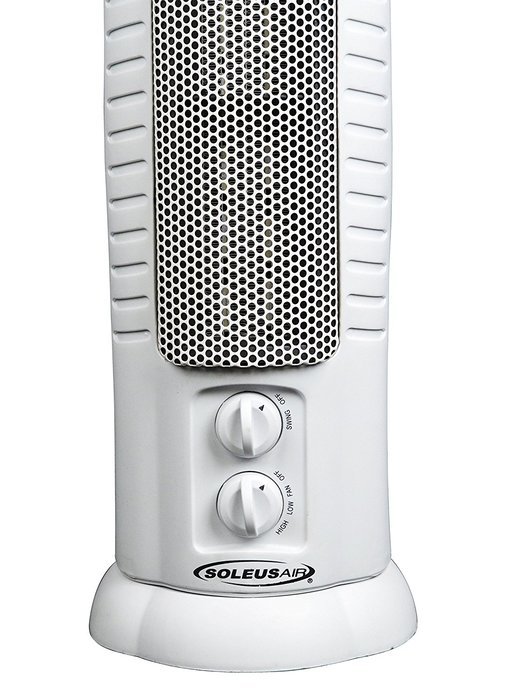 Soleus Air # HE15-C7-01 Ceramic Tower Heater, 750W/1500Watts, White N5