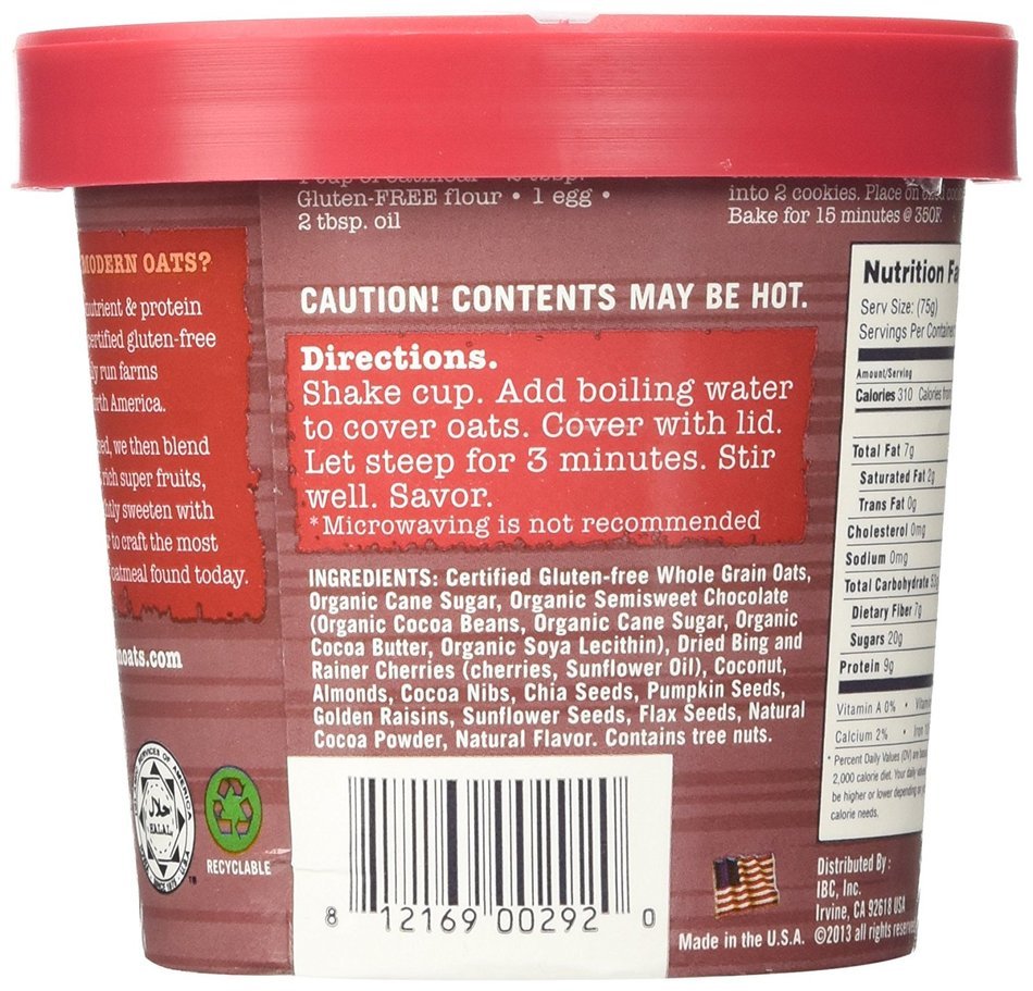 Modern Oats Apple Walnut Oatmeal, 2.6 Ounce (Pack of 12) N71