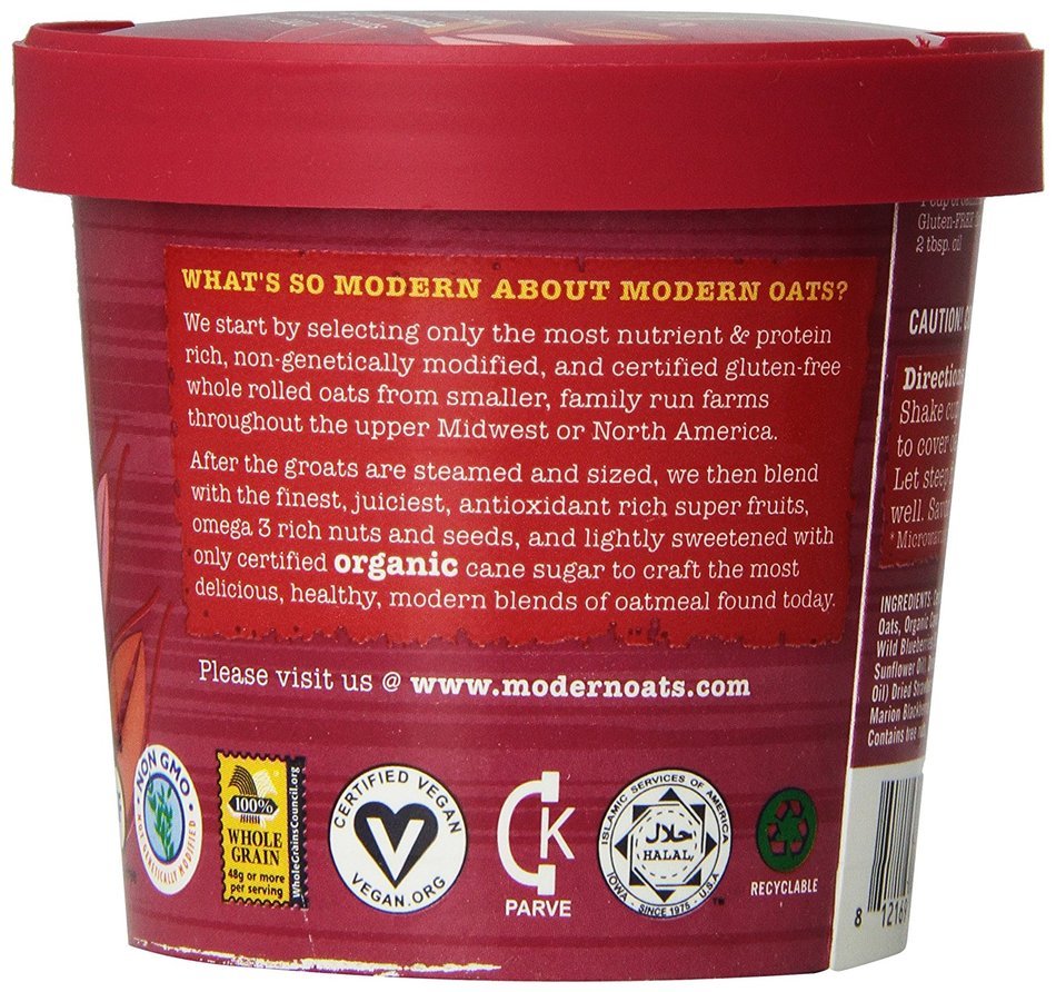 Modern Oats Apple Walnut Oatmeal, 2.6 Ounce (Pack of 12) N73