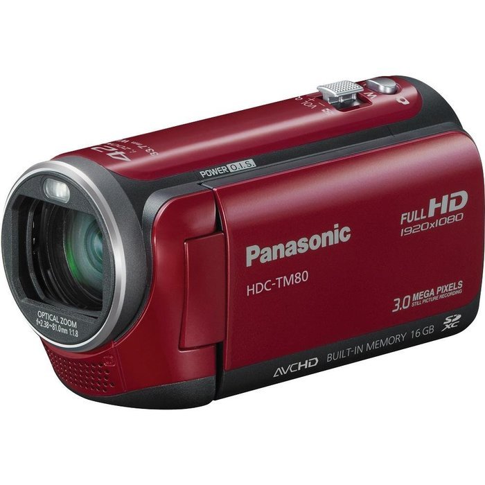 Panasonic HDC-TM80R HD Twin Memory Camcorder (Red) (Discontinued by Manufacturer) N2