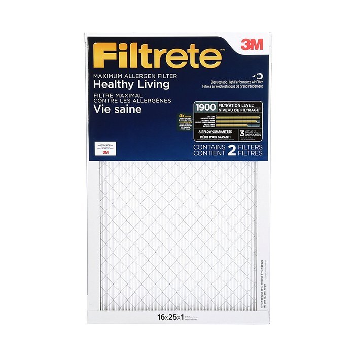 Filtrete Healthy Living Ultimate Allergen Reduction Filter, MPR 1900, 14 x 24 x 1-Inches, 6-Pack N17