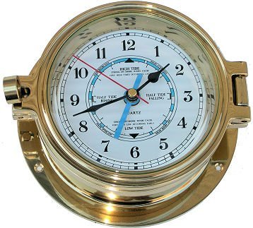 5.1/2" Brass Latch Time and Tide Ship's Clock