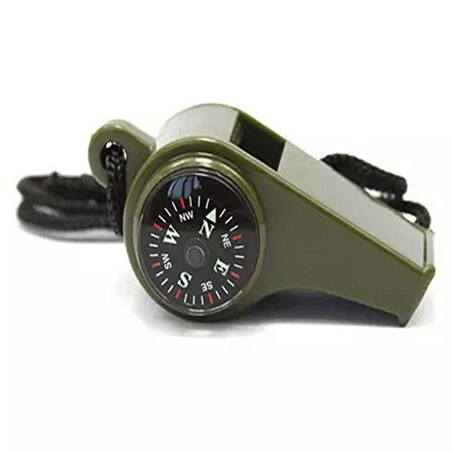 Hiking 3 in1 Outdoor Camping Emergency Survival Gear Whistle Compass Thermometer N4