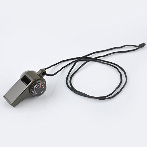 Hiking 3 in1 Outdoor Camping Emergency Survival Gear Whistle Compass Thermometer N6