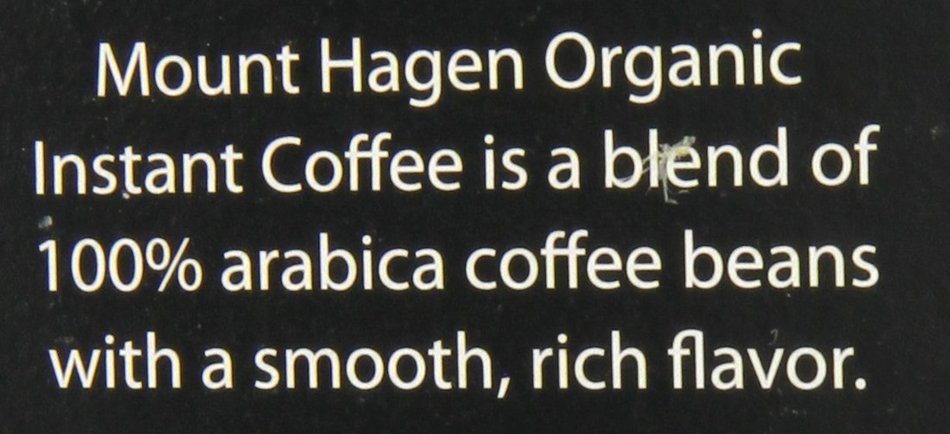 Mount Hagen Organic Instant Regular Coffee, 25 Count Single Serve packet Net wt 1.76 oz (50g) N5