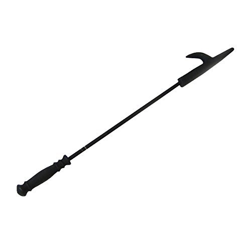 Sunnydaze Fireplace Poker, Black, 19 Inch Long