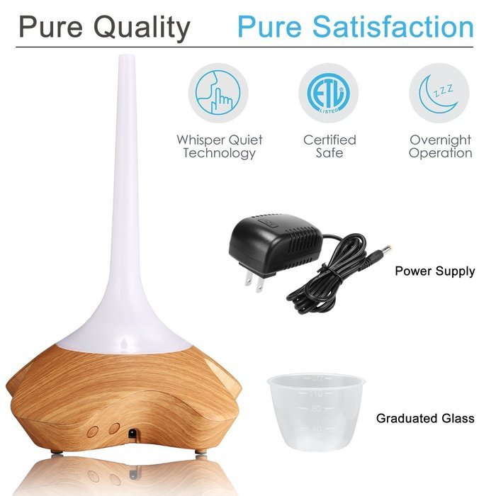 Aphse Electric Ultrasonic Humidifier Diffuser Aromatherapy Essential oil Diffuser,120ML Whisper-Quiet,Enjoy Aromatherapy... N28