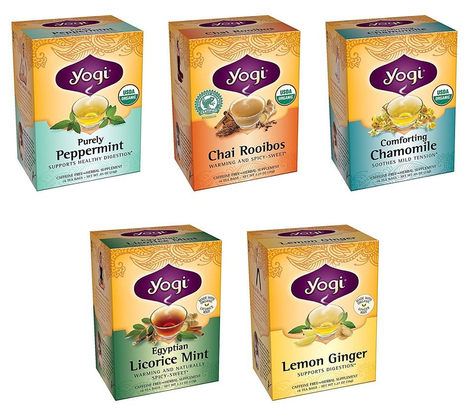YOGI TEA,5 Flavor variety pack(Pack of 5-16 ct. per box)
