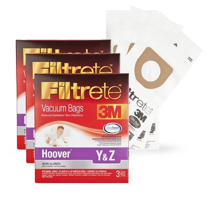 3M Filtrete Hoover Y & Z Vacuum Bag, 3 Pack N2