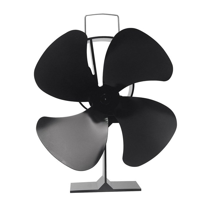Signstek 4 Blade Heat Powered Stove Fan for Wood Log Coal Fire Burner Fireplace N6