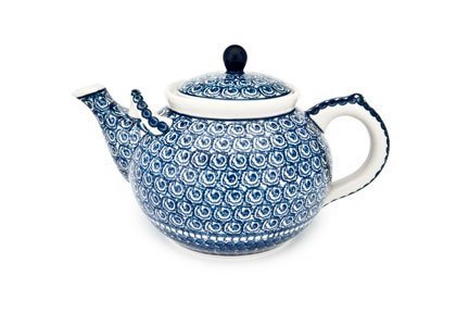 Polish Pottery Pearl Large Teapot