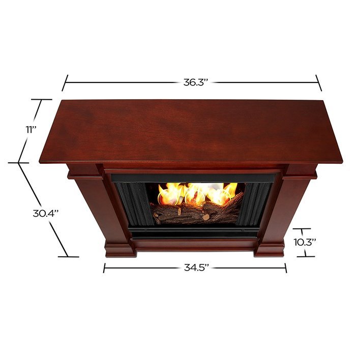 Real Flame Devin Ventless Gel Fireplace Dark Espresso N7