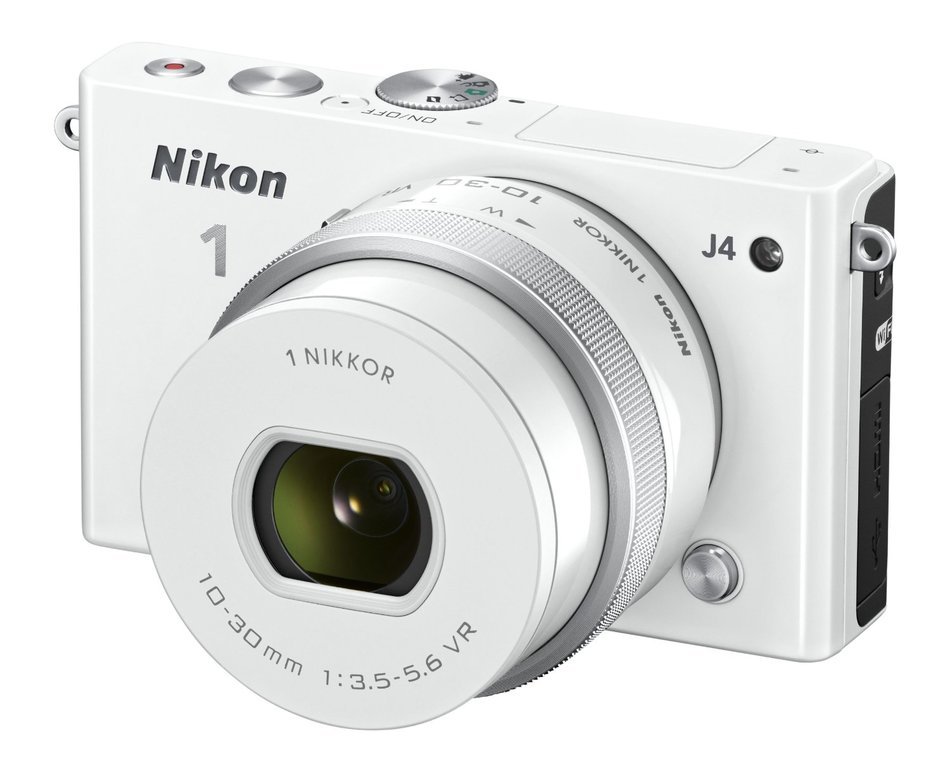 Nikon 1 J4 Digital Camera with 1 NIKKOR 10-100mm f/4.0-5.6 VR Lens (White) (Discontinued by Manufacturer) N17