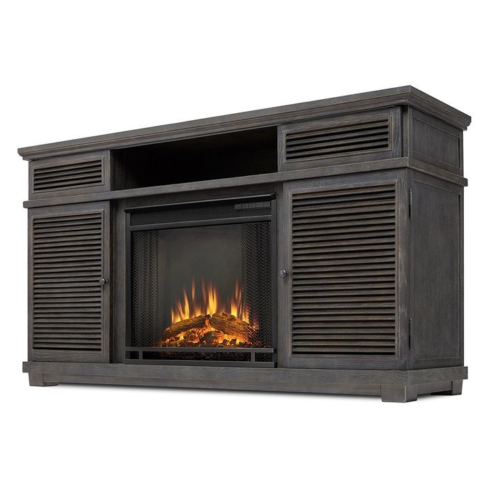 Real Flame 9110E-GRY 9110E Cavallo Electric Fireplace in Gray 9110E Cavallo Electric Fireplace N11