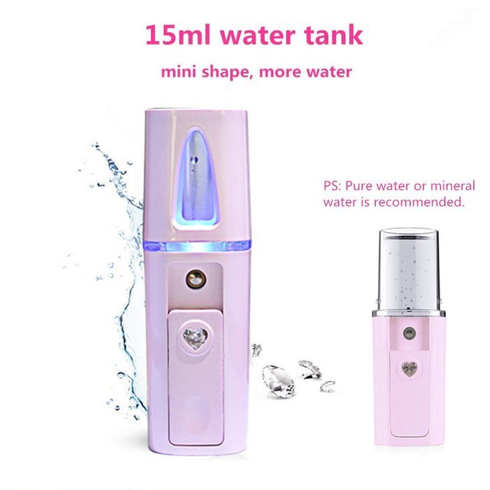 Chirisen Rechargeable Handy Nano Mister Facial Mist Spray Face Sprayer Beauty Skin Care Machine with USB Cable... N3