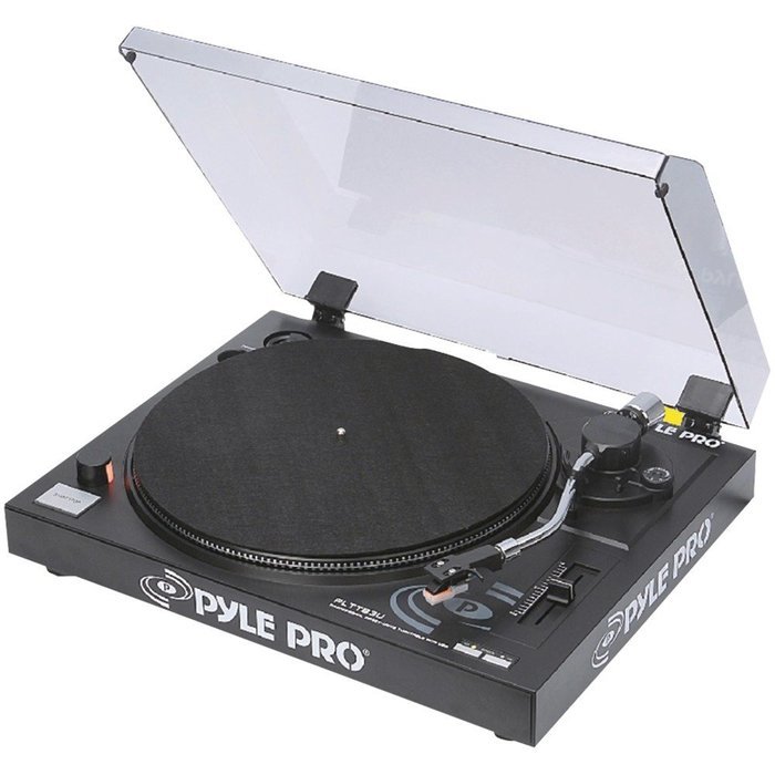 1 - Belt-Drive USB Turntable with Digital Recording Software, Plugs directly to Mac(R) or PC, 33 1/3 & 45rpm speed...