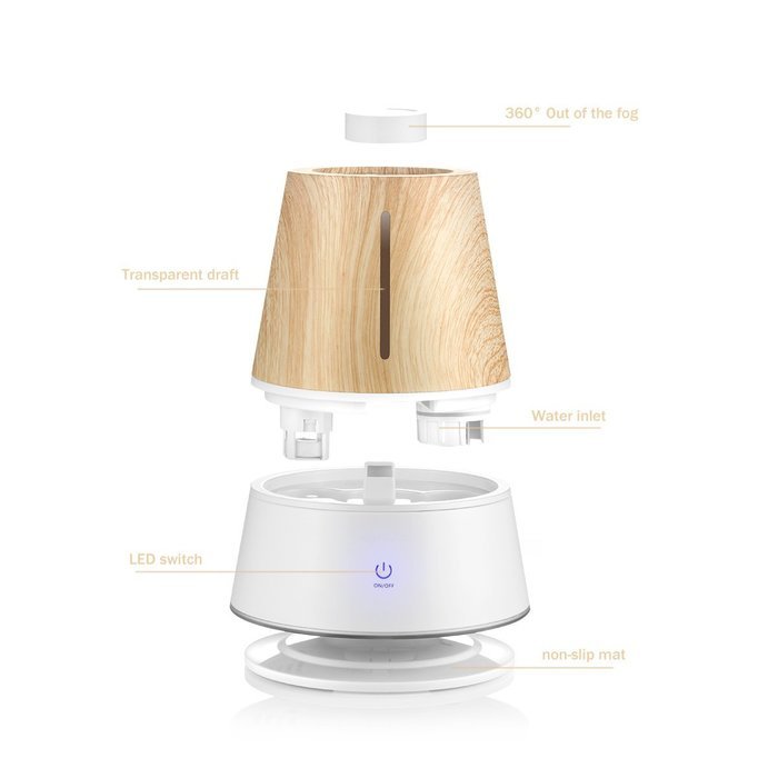 Szwisechip 2 L Wood Grain night Lamp type Air Humidifier N5