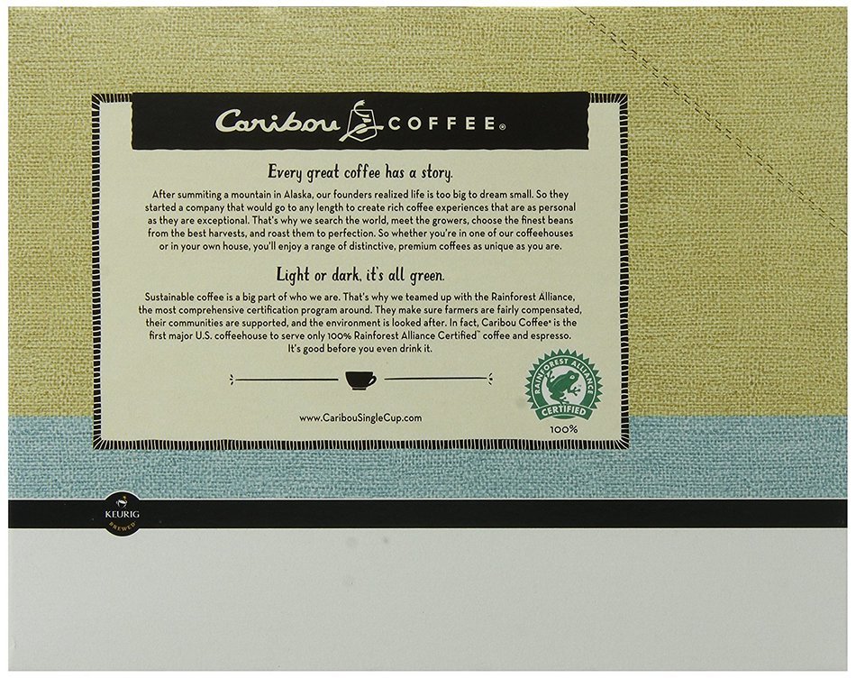 Caribou Coffee Caribou Decaf Blend, K-Cups for Keurig Brewers, 96-Count N2