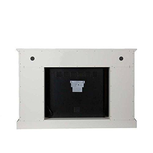 Genevieve Antique White Media Tv Stand Electric Fireplace up to 50" N3