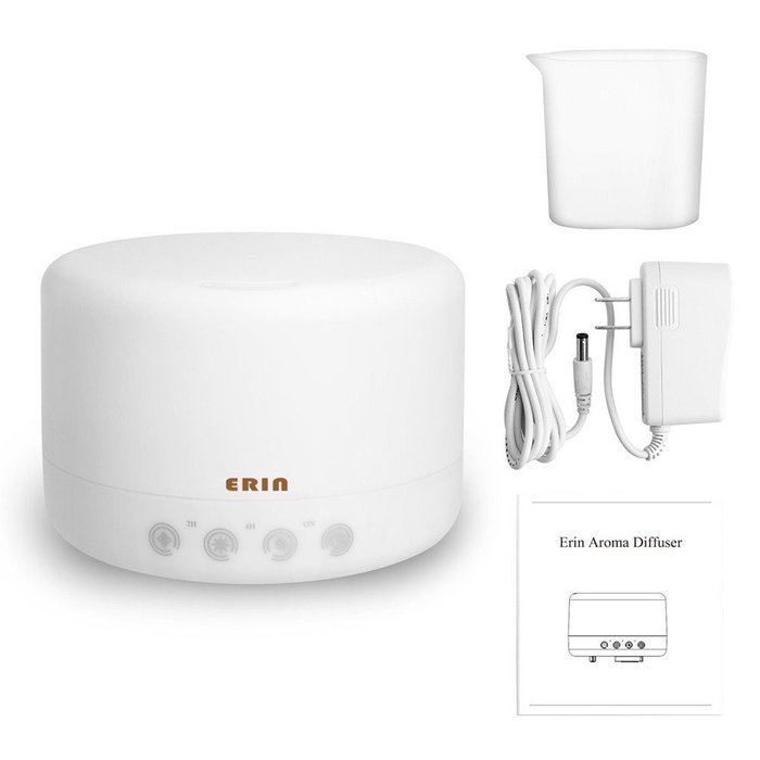 Erin 500ml Aromatherapy Essential Oil Diffuser Ultrasonic Aroma Cool Mist Humidifier Quiet with Automatic Shut... N7