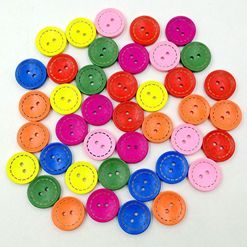 MuLuo 50pcs/Pack 20mm Color Buttons Button Four Buckle Chrysanthemum Nursery Creative Handmade DIY Chrysanthemum