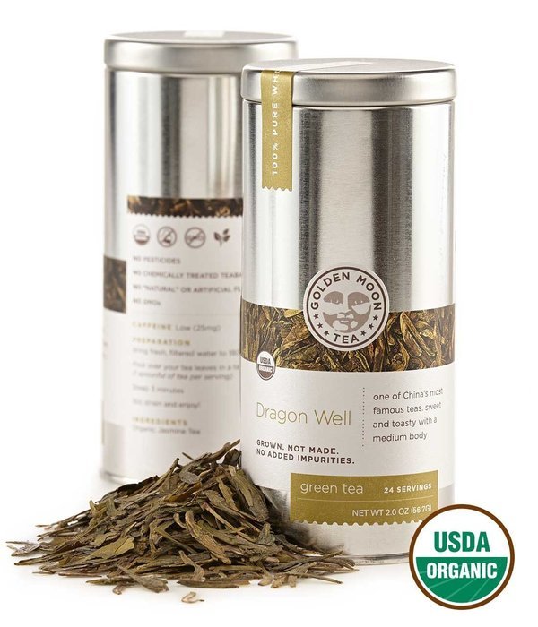 Golden Moon Tea - Madagascar Vanilla Tea - Organic - Loose Leaf - Non GMO - 2.5oz Tin - 30 Servings N18
