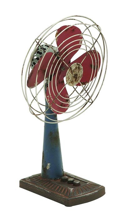Woodland Imports Designed Metal Fan Decor, Rustic Appearance