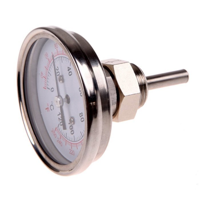 Awakingdemi 1/2"Stainless Steel Thermometer for a Moonshine Still Condenser or Brew Pot TS-BX39 N4