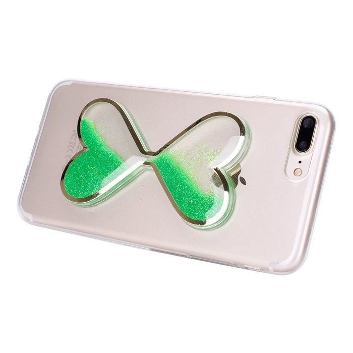 iPhone 7 Plus Case,Phezen Bling Glitter Soft Gel Clear TPU Case for iPhone 7 Plus,Glow in the Dark Luminous Heart... N30