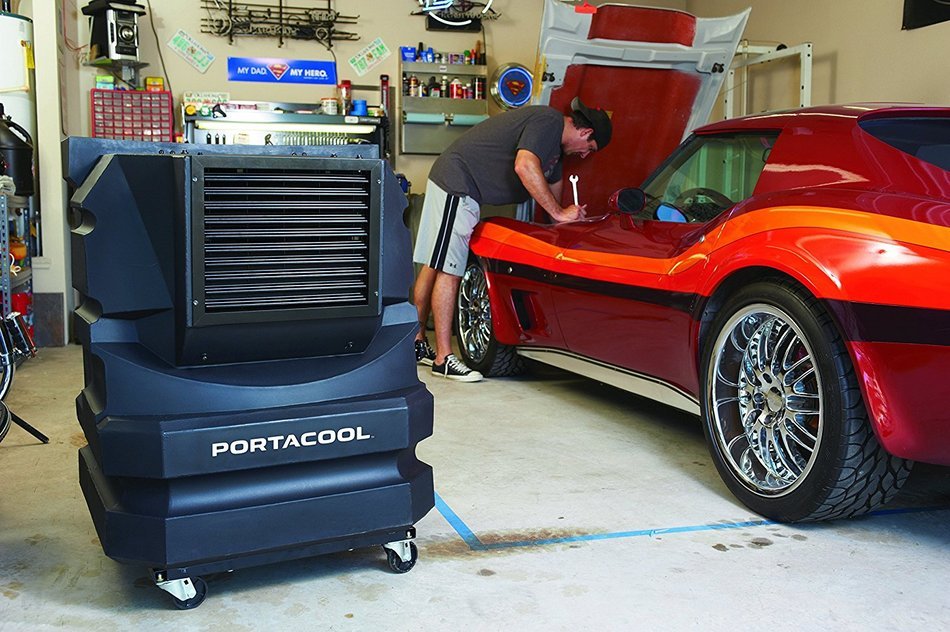 Portacool PAC2KCYC01 Cyclone 3000 Portable Evaporative Cooler with 700 Square Foot Cooling Capacity, Black N5