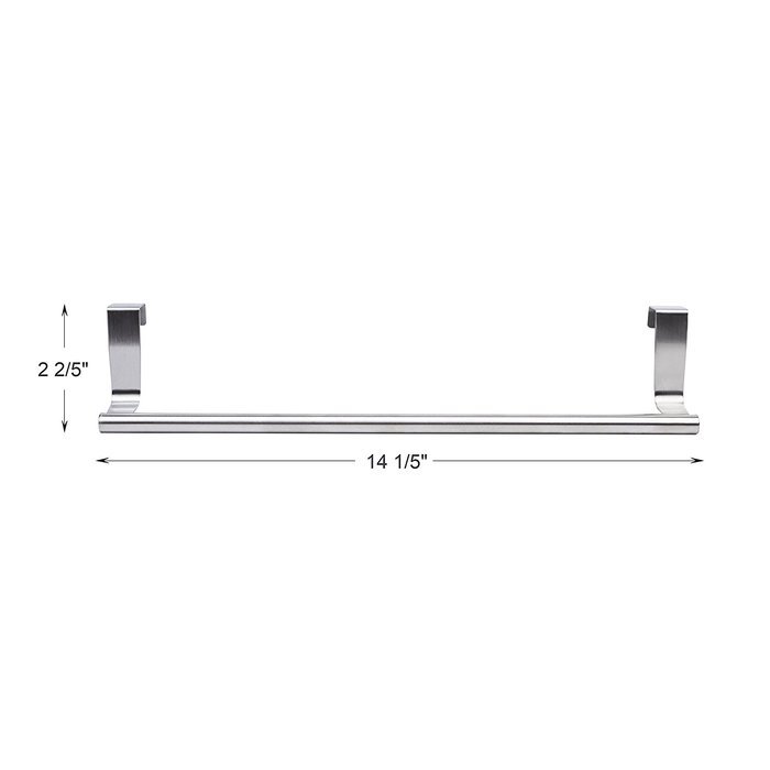 Imiee Forma Over Cabinet 9" Towel Bar Robe Hook , Brushed Stainless Steel N13