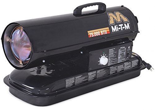 Mi-T-M MH-0075-0M10 Kerosene Forced Air Space Heater, 75000 BTU