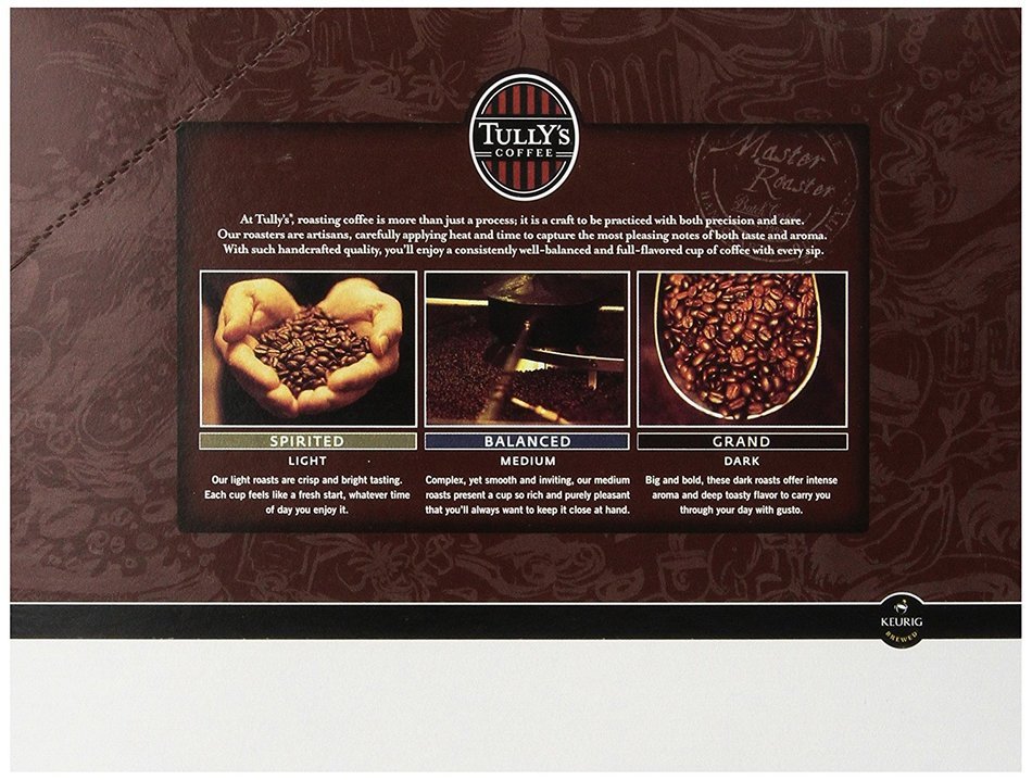 Tully's Coffee Decaffeinated House Blend, K-Cup Portion Pack for Keurig K-Cup Brewers 24-Count (Pack of 2) N12