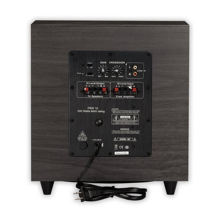 Acoustic Audio PSW-6 Down Firing Powered Subwoofer (Black) N3