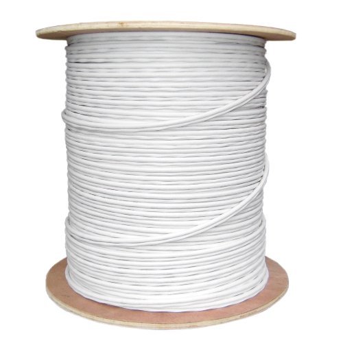 C&E CNE40865 1000-Feet RG59 Siamese Coaxial/Power Cable, Solid Core (Copper) Coax, 18/2 Stranded Copper Power,...