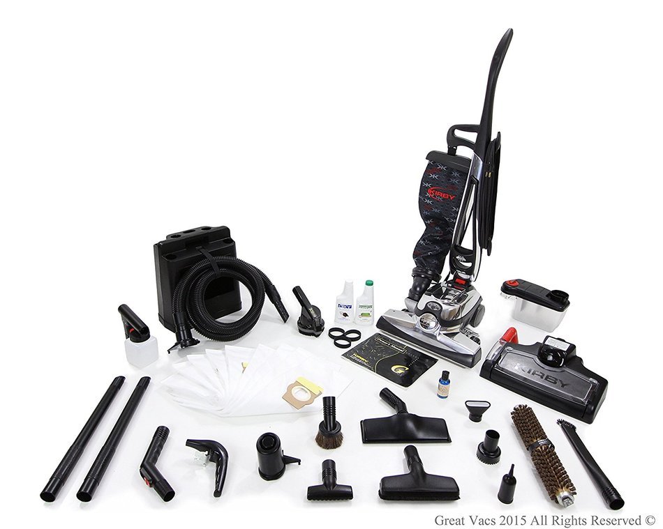 Reconditioned Kirby Upright Avalir Vacuum Cleaner loaded with tools, shampooer & floor buffer HEPA Bags PET