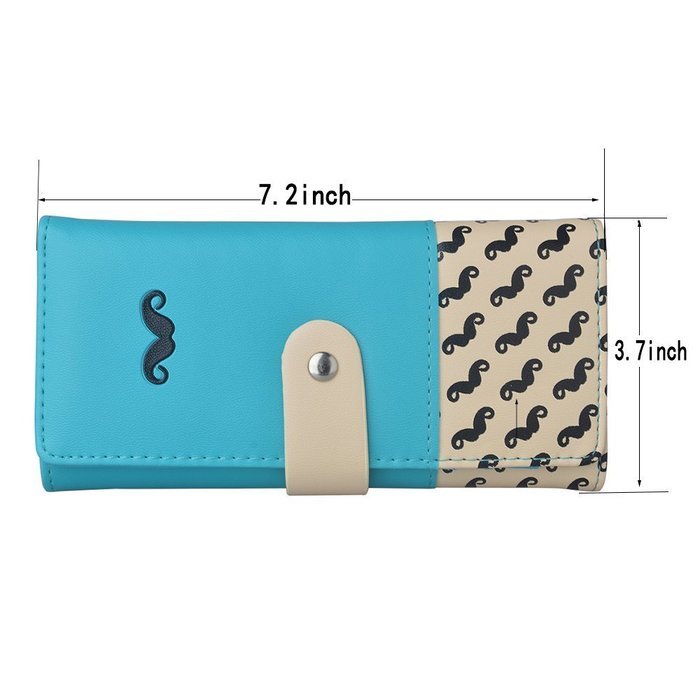 Spritech(TM) Women Girl PU Leather Clutch Wallet Credit Card Holder Zip Phone Handbag N9