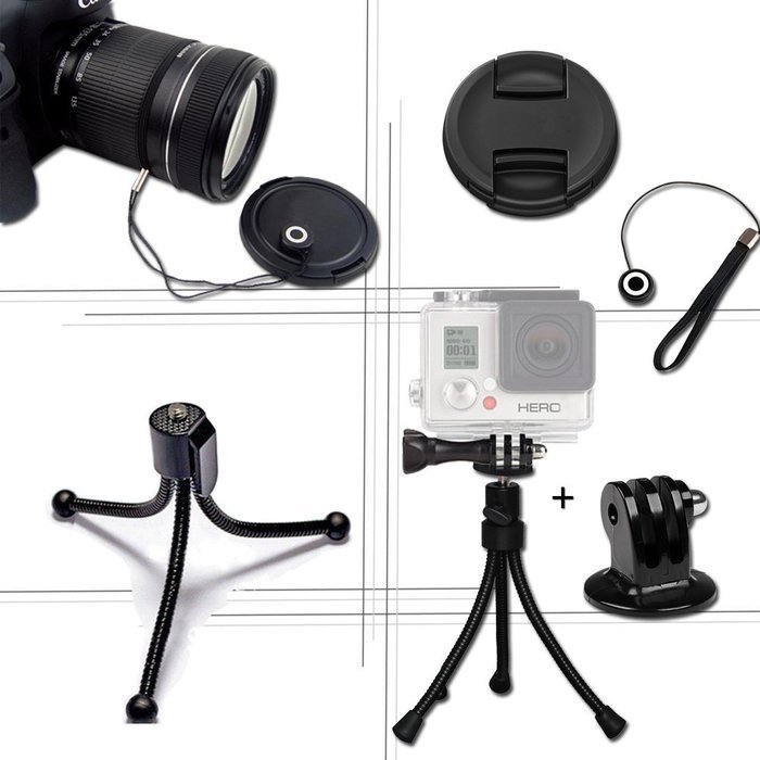 Xtech&reg; RACING ACCESSORIES Kit for GoPro Hero 4 3+ 3 2 1 Hero4 Hero3 Hero2, Hero 4 Silver, Hero 4 Black, Hero 3...