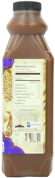 Third Street Chai, Authentic Chai, 32-Ounce Plastic Bottles (Pack of 6) N10
