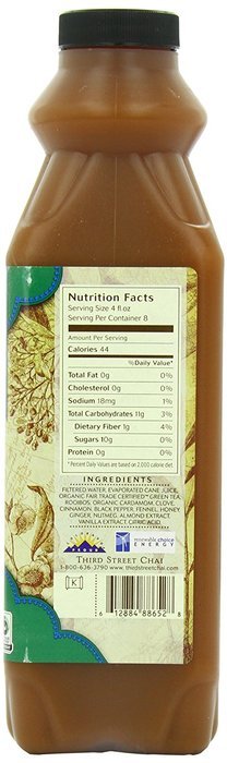 Third Street Chai, Authentic Chai, 32-Ounce Plastic Bottles (Pack of 6) N13