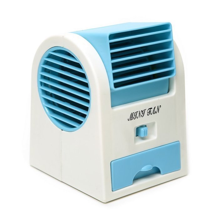 DShop Desktop Dual Bladeless Portable Adjustable Angles Scented Air Conditioning Air Cooler USB Electric Mini... N2