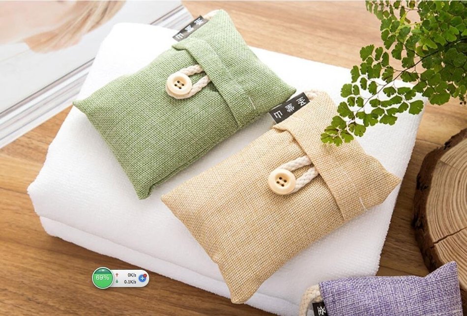 Fortitude 100% Natural Auto Air Purifying Bamboo Charcoal Bag/ Air Freshener N2